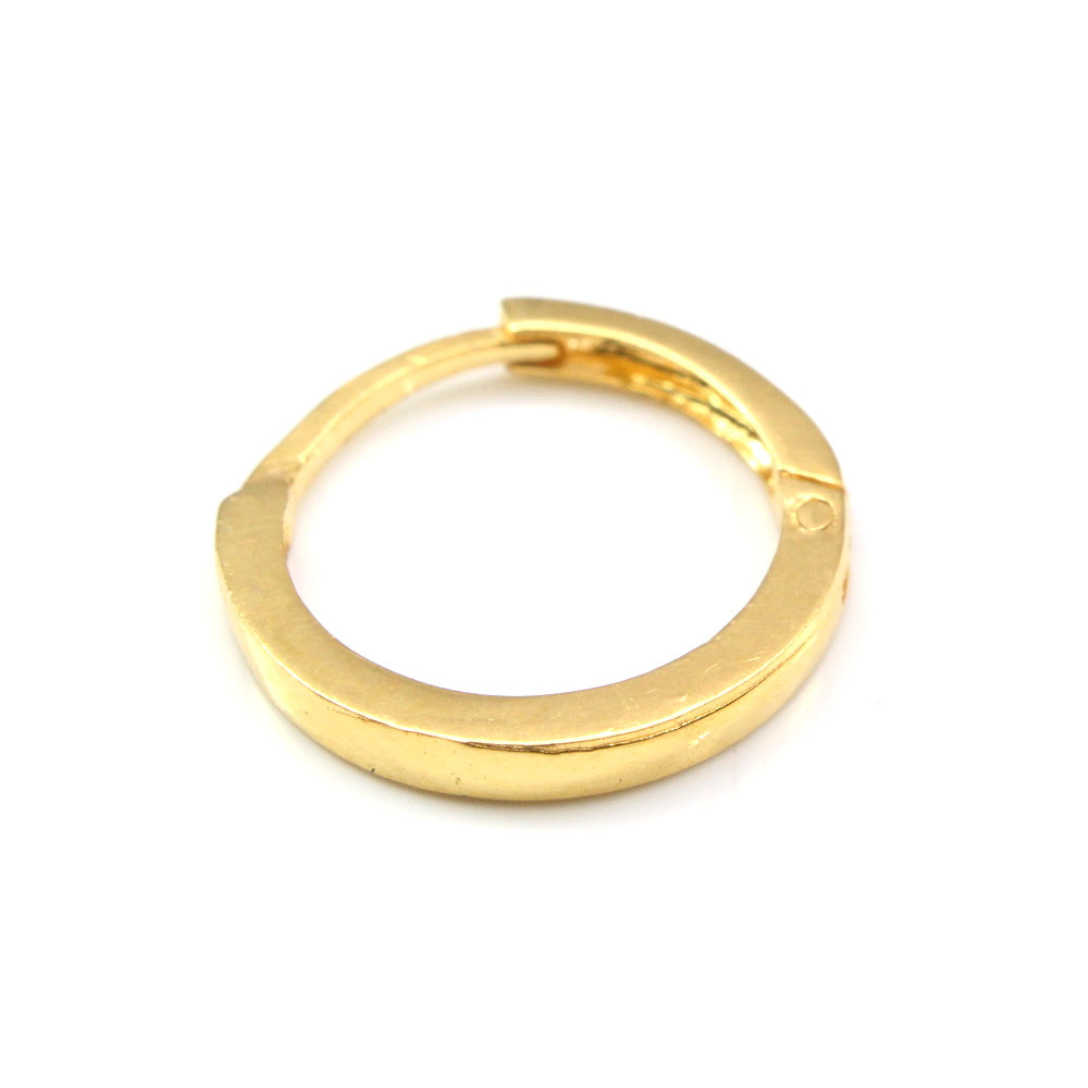 14k Real Gold Ethnic Plain Wire Nose Hoop Ring – Karizma Jewels